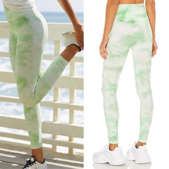Free People Movement Good Karma Tie Dye Leggings Electric Pistachio Green XS S - Picture 12 of 12